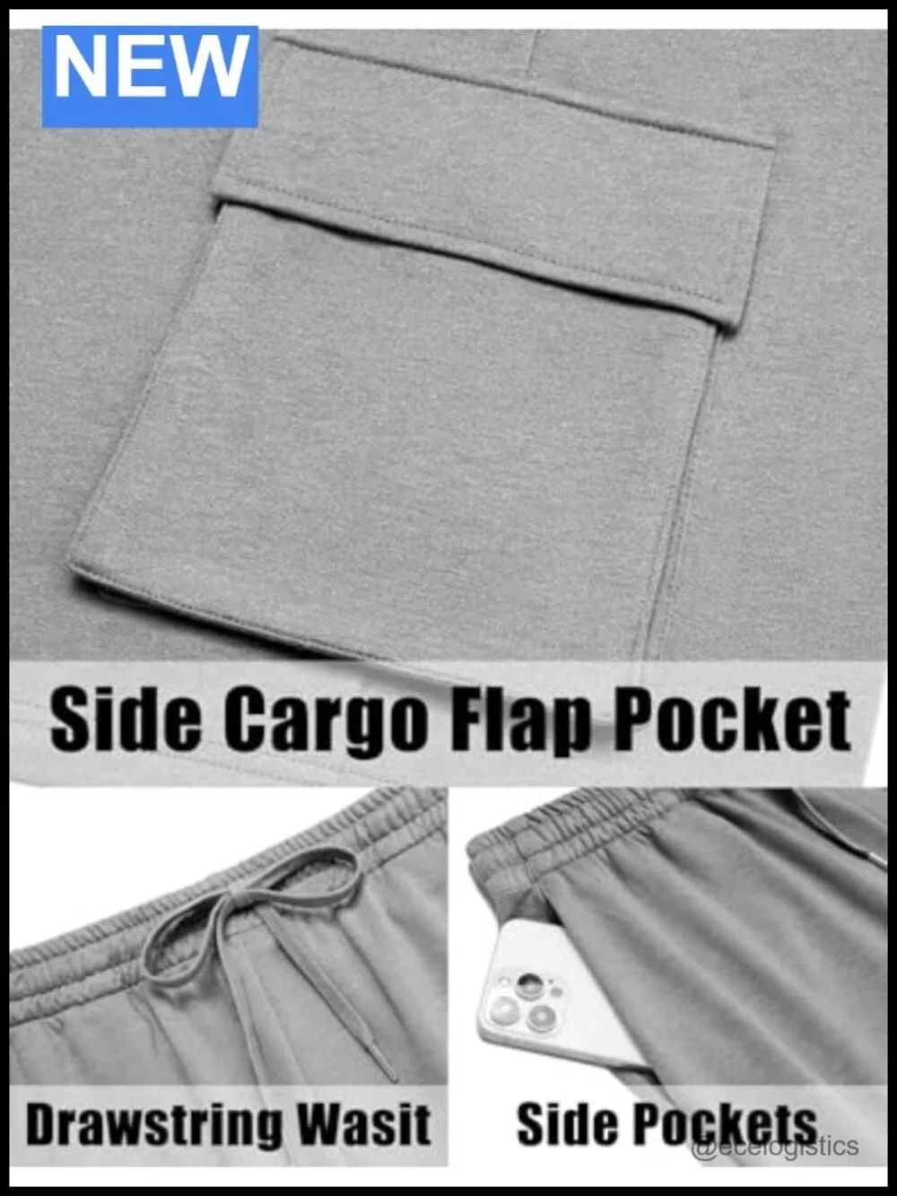 Men's 2 Piece Cotton Blend Tracksuit Set with Cargo Shorts